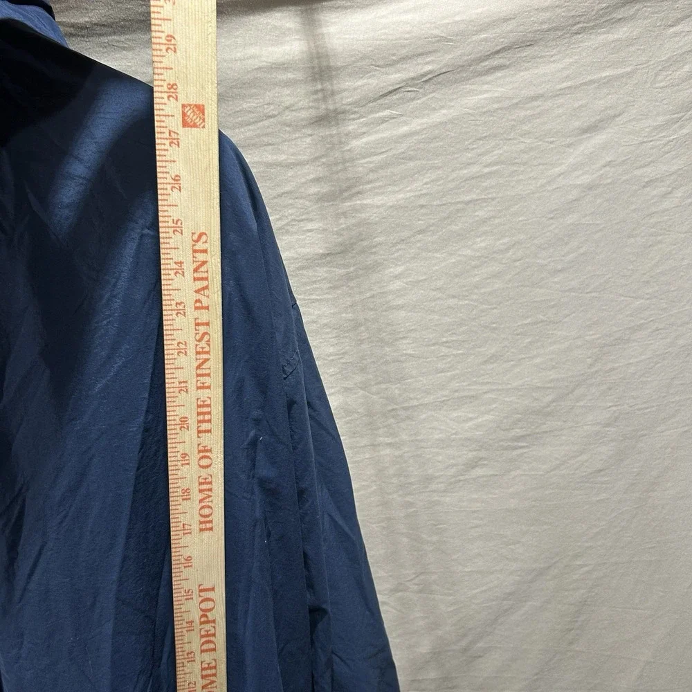 Vintage Eagle Golf Mens XXL Nylon Windbreaker Jacket Navy Blue Red Striped